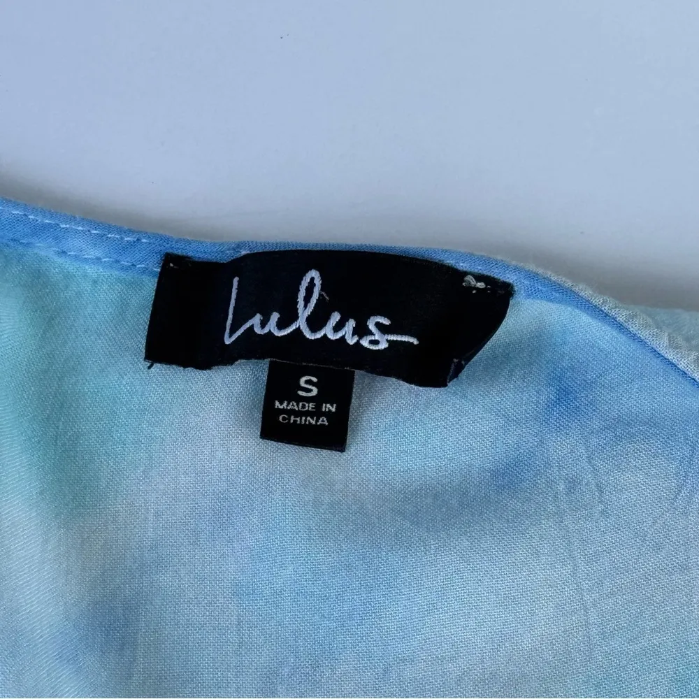 Lulu's Sky Blue and White Romper Small - Image 6