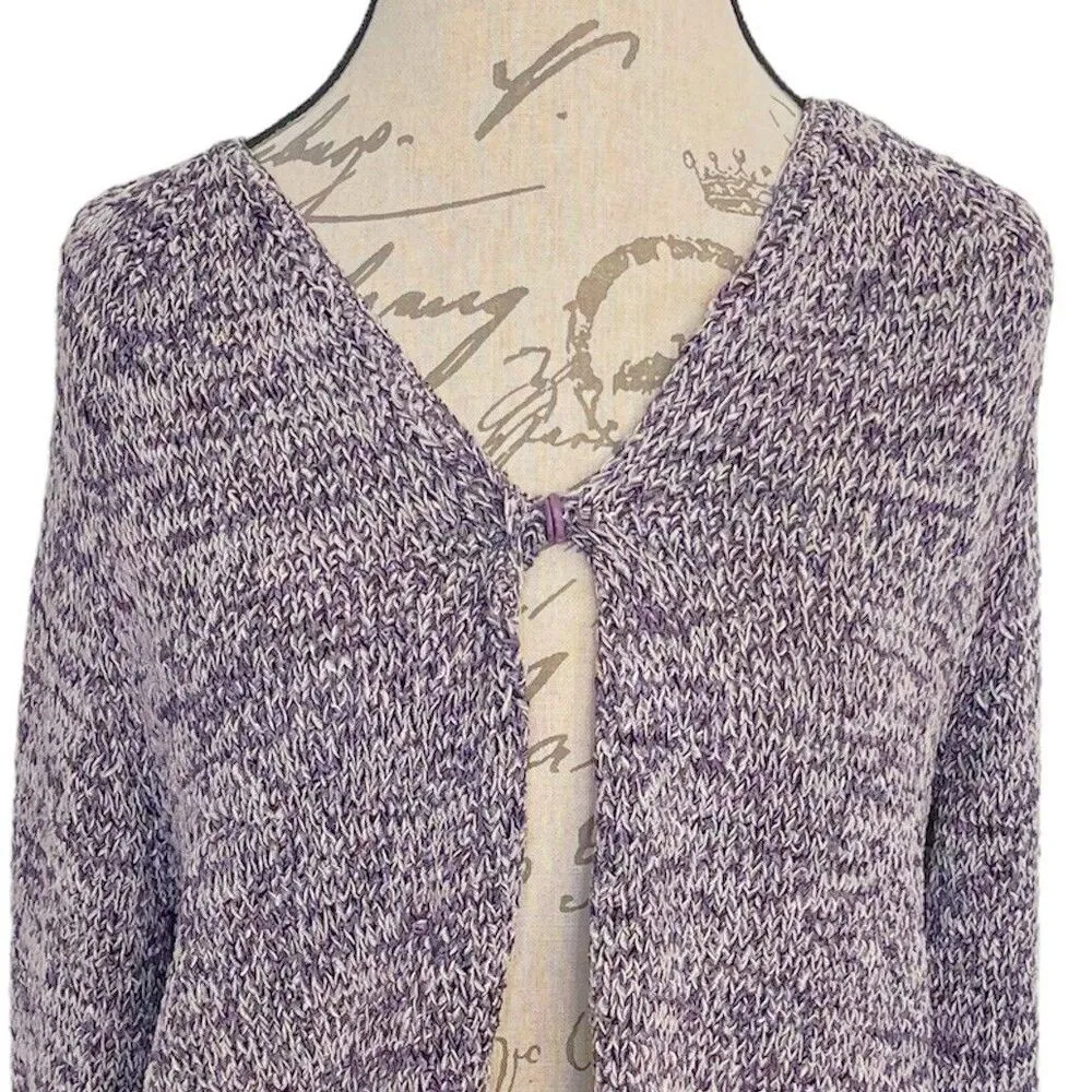 Jones New York Cardigan Sz Large Sweater Open Button Casual Trendy Modern Boho - Image 9