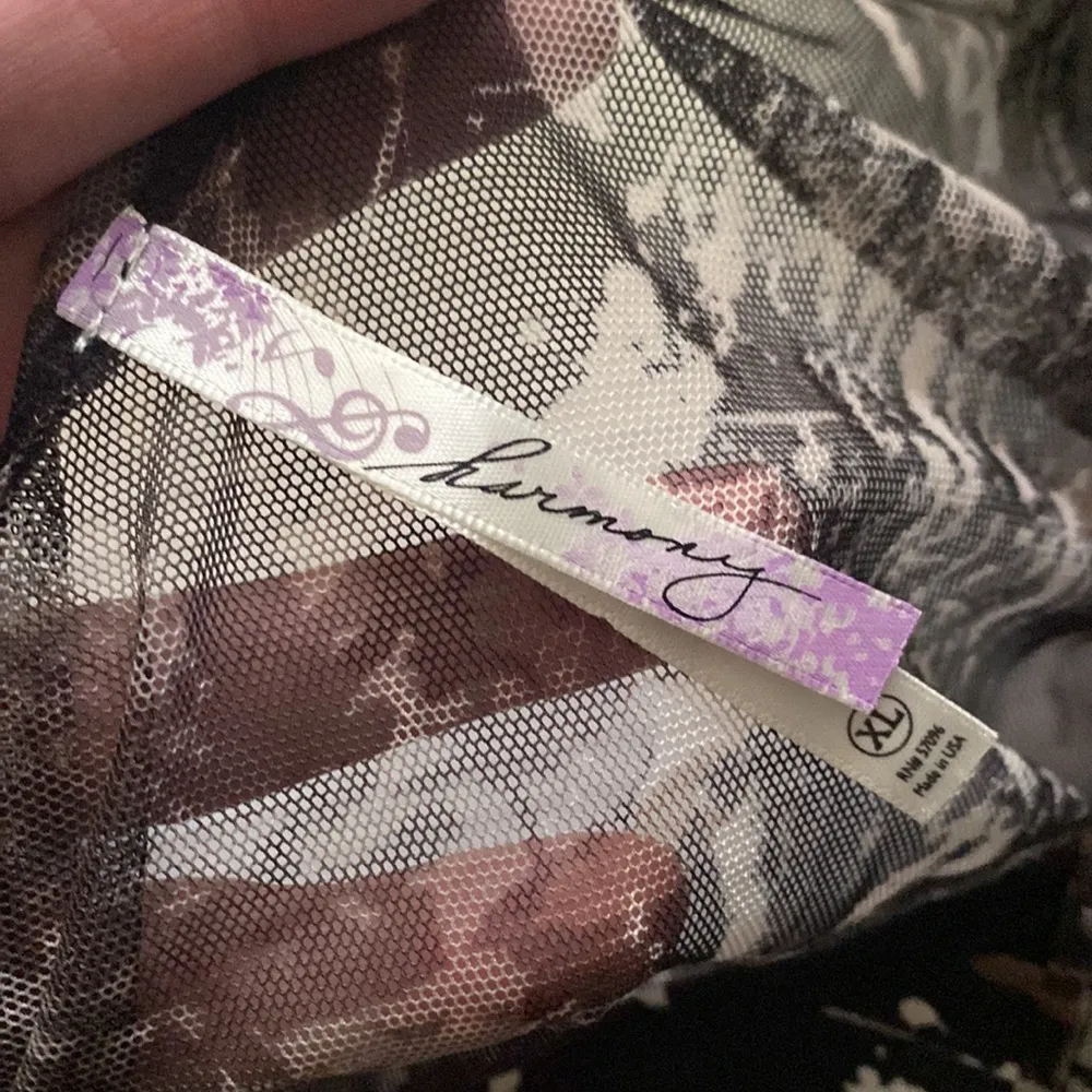 Harmony two piece cami mesh printed kimono top, size XL - Image 3