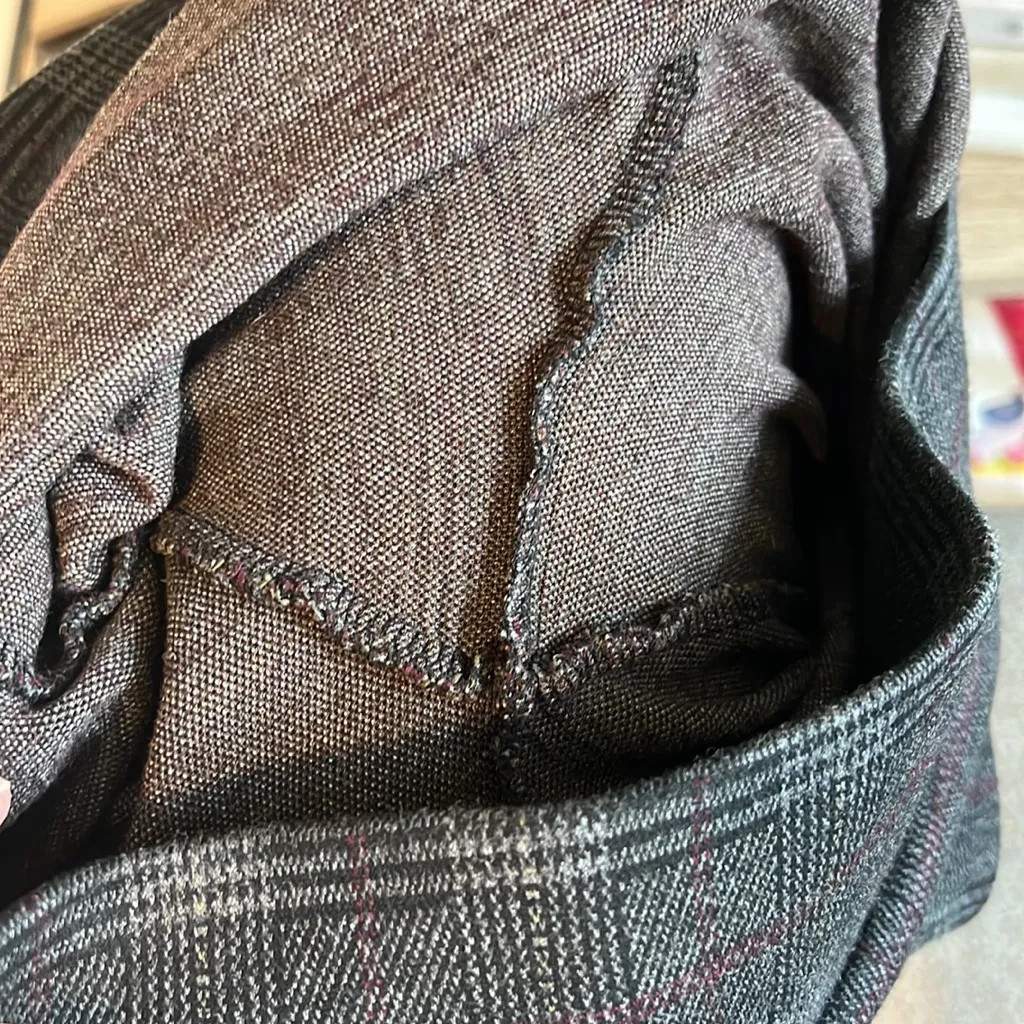 Tahari High-Rise Plaid Knit Pull On Pant, Large - Image 8