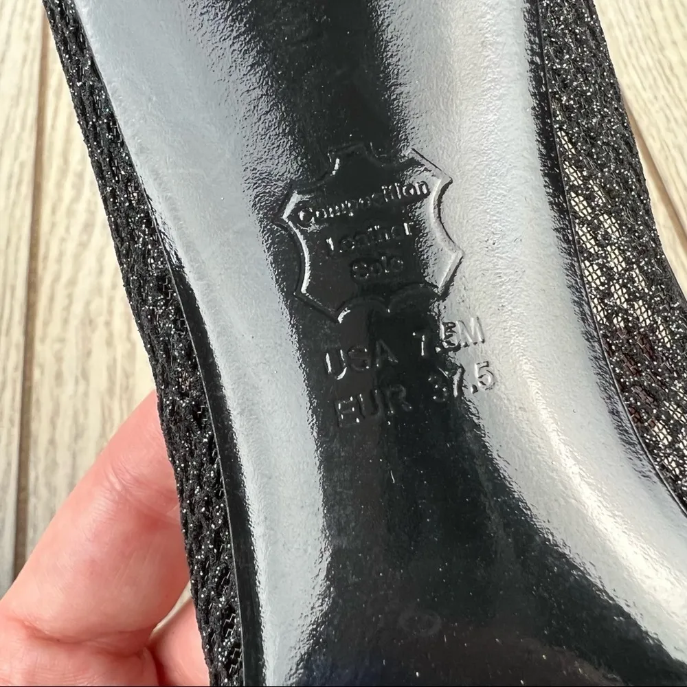 Nina Niley Evening Lined Mesh Cap Toe & Heel Pumps US7.5M/EUR37.5 Black $99 - Image 9