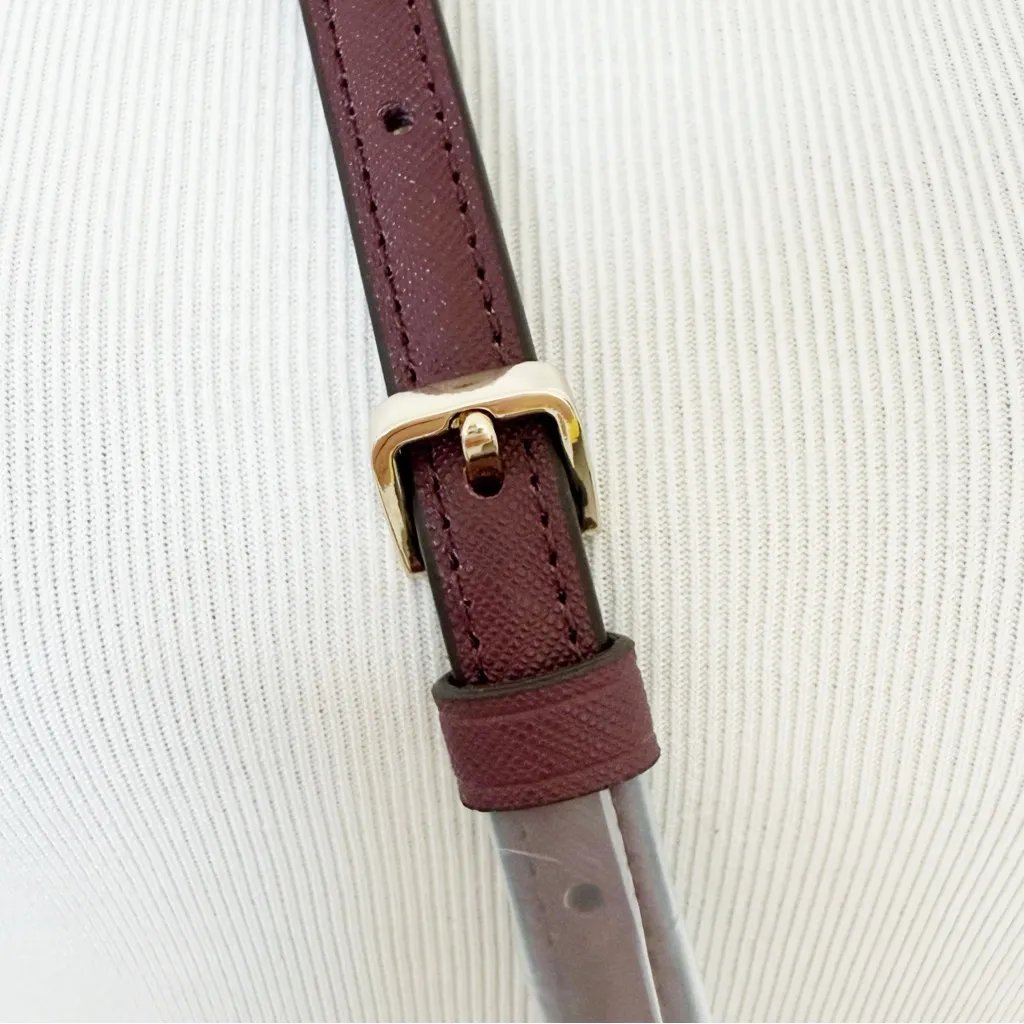 Kate Spade Love Shack Glitter Heart Crossbody Bag Purse Deep Nova Dark Red Love - Image 8