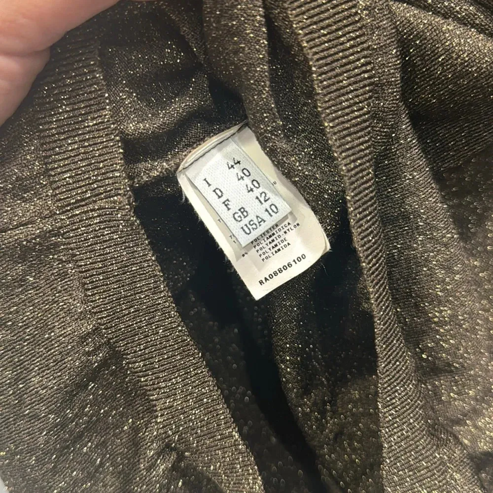 Moschino Cheap and Cute Gold Metallic Sleeveless Crop V - Image 3