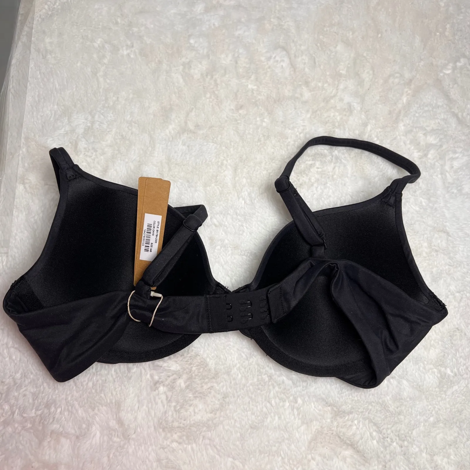 SKIMS Women's T-Shirt Bra Onyx Black Size 34B Underwire Adjustable Straps NWT - Image 4