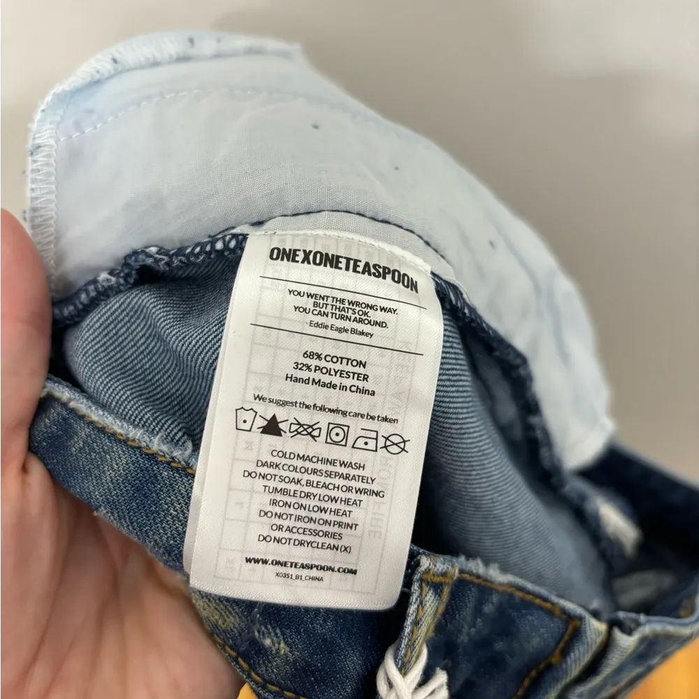 NWT One x One Teaspoon Cult Mini Free Love Denim Skirt - Size 22 - Image 9