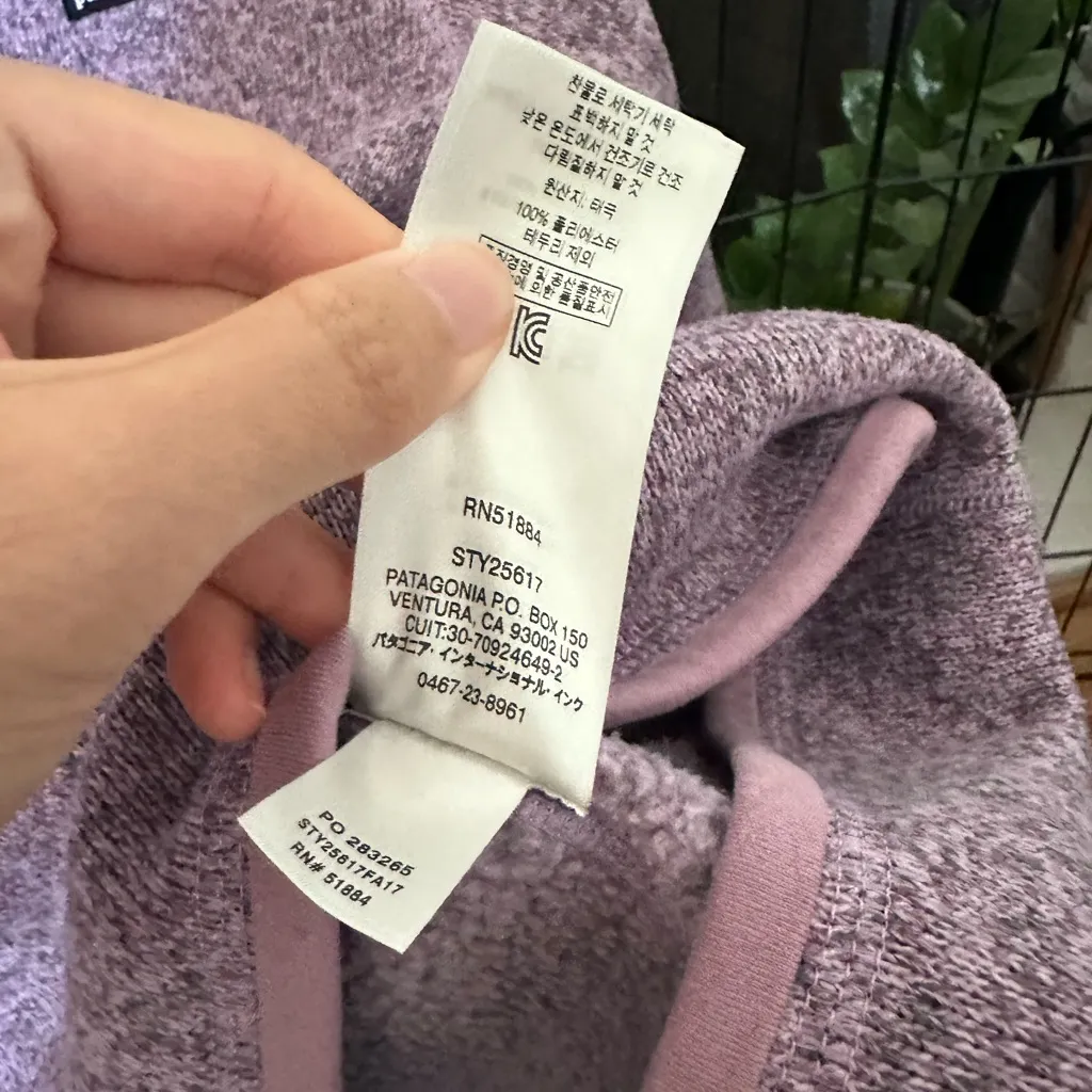 Patagonia Lavender Fleece Pullover Quarter Zip Size Small - Image 7