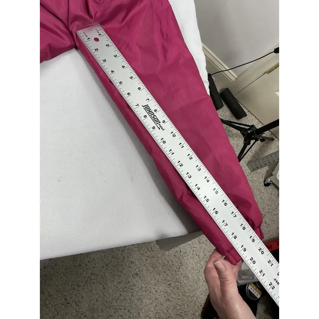 Womans Totes Windbreaker Large Pink Lined Removable Hood Full Zip - Image 9