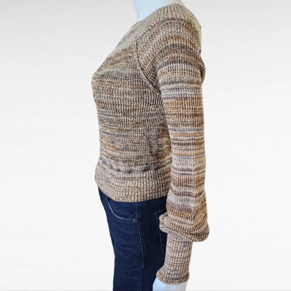 Free People Sugar Rush Wild Horse Combo Off Shoulder Sweater Size XS - Image 4