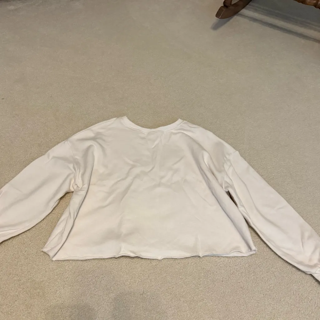 Ford Bronco Girl Pink and White Cropped Sweater. Ford Licensed Product - Image 3