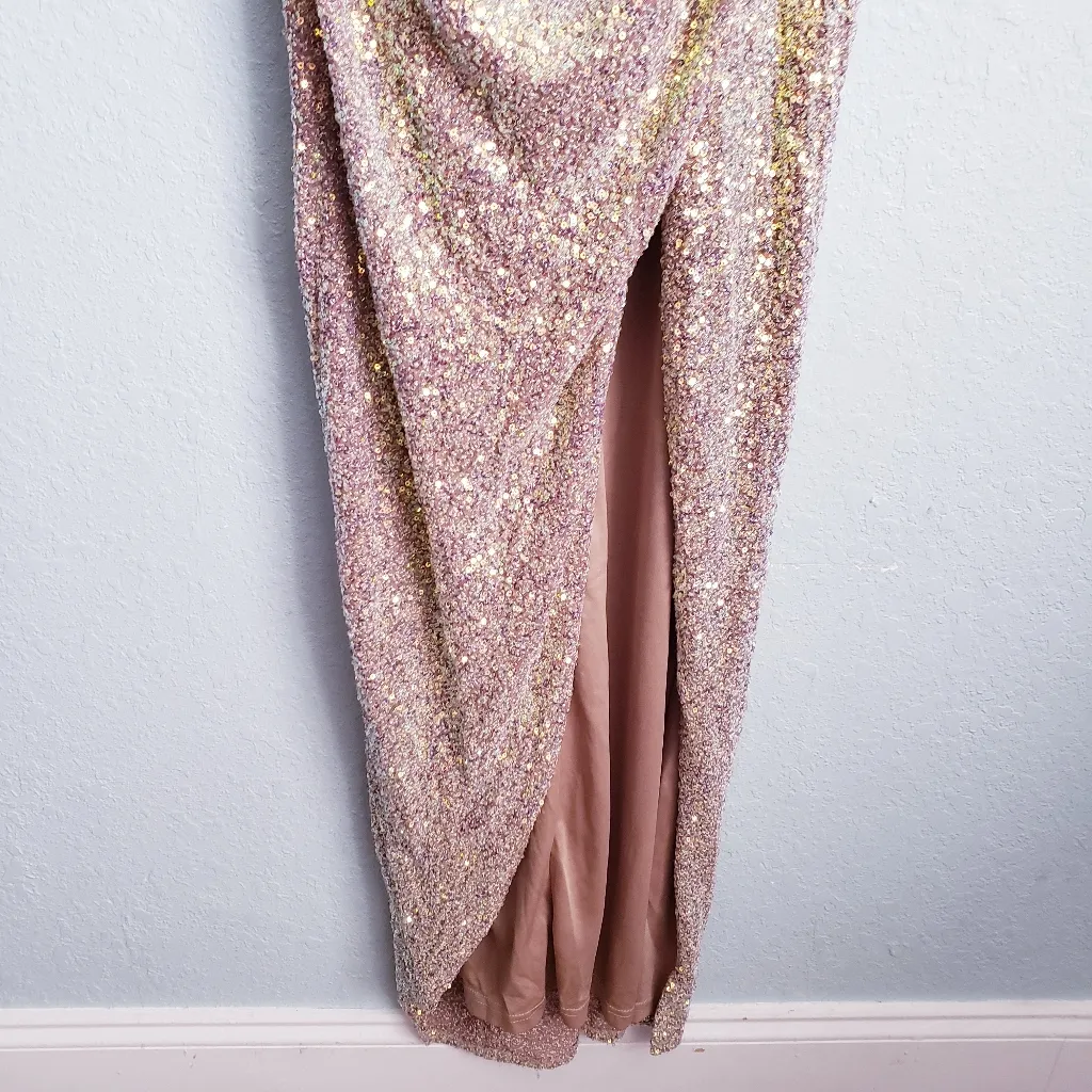 Baltic Born Melania Sequin High Slit Gown - Image 4