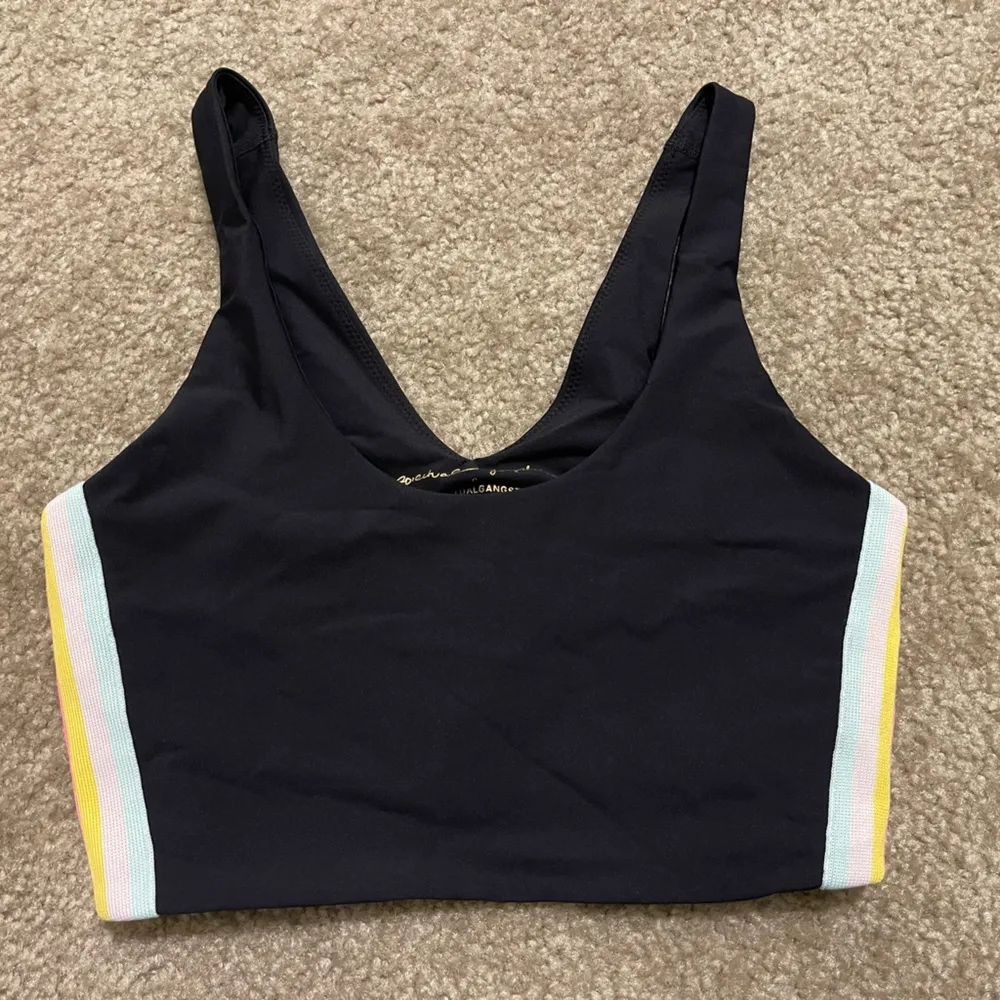 Women’s Spiritual Gangster Shakti Brami Sports Bra Rainbow Side Stripe Size S - Image 4