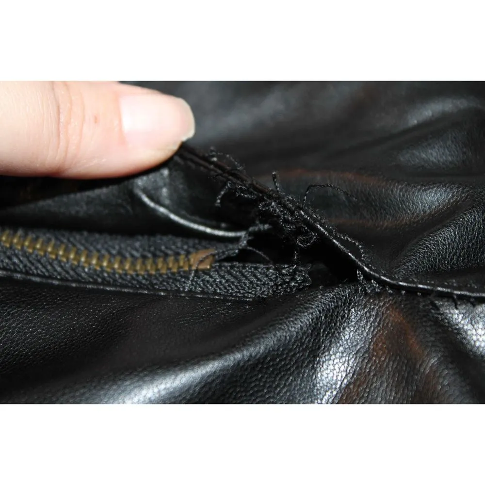 Womens Abercrombie & Fitch Skinny Ultra High Rise Black Vegan Pants Size 31 / 12 - Image 5