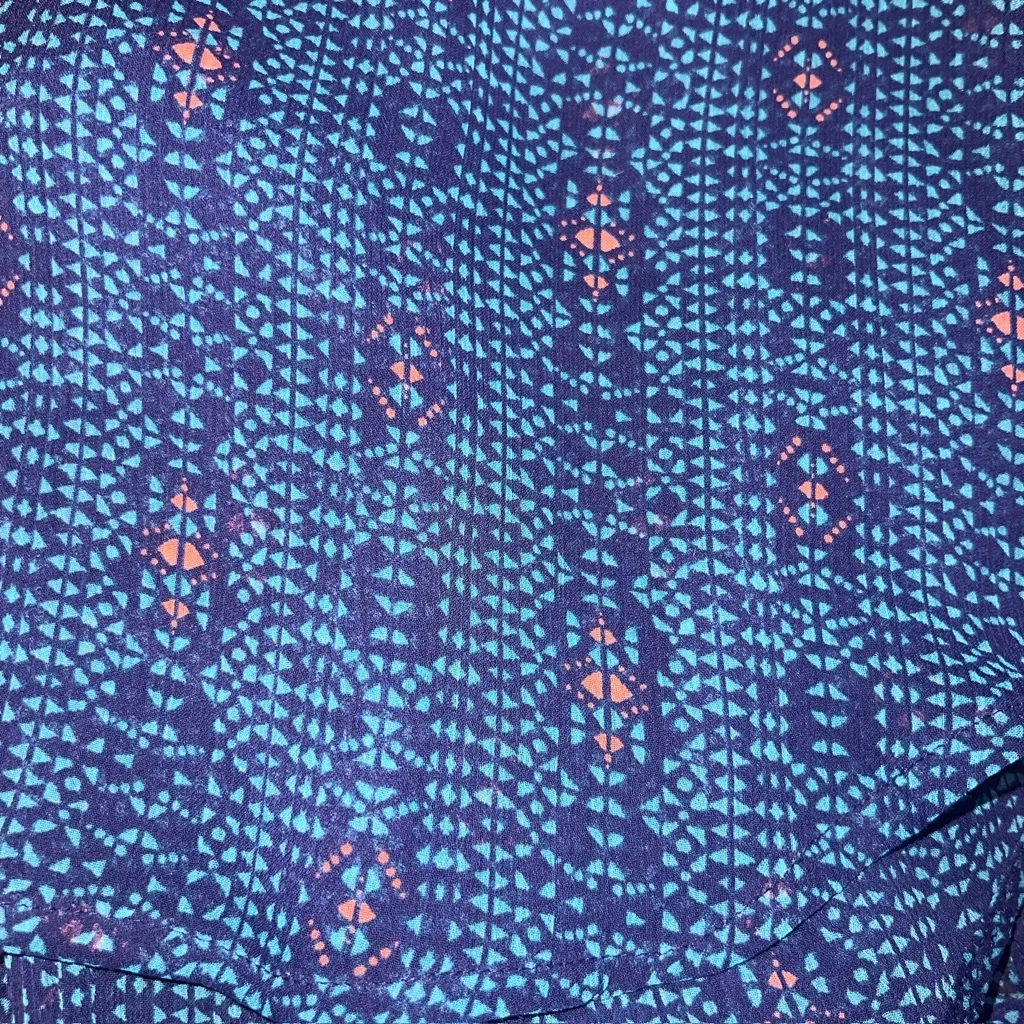 Arizona Tank Top Y2K Blue and Peach Tribal Design Juniors size small - Image 6