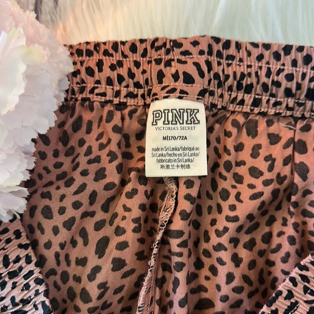 PINK Victoria’s Secret Leopard Cheetah Print Style Joggers with Pockets - Image 9