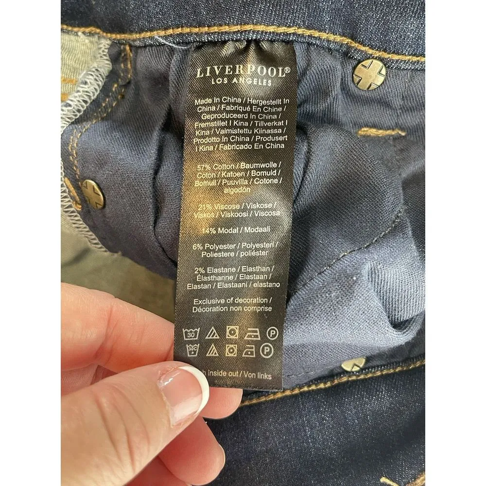 Liverpool The Crop Straight Jean‎ Denim Size 31 Stretch - Image 8