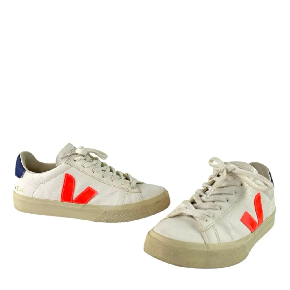 Veja Campo Women's White Leather Low Top Lace Up Athletic Sneakers Shoes Size 8 - Image 5