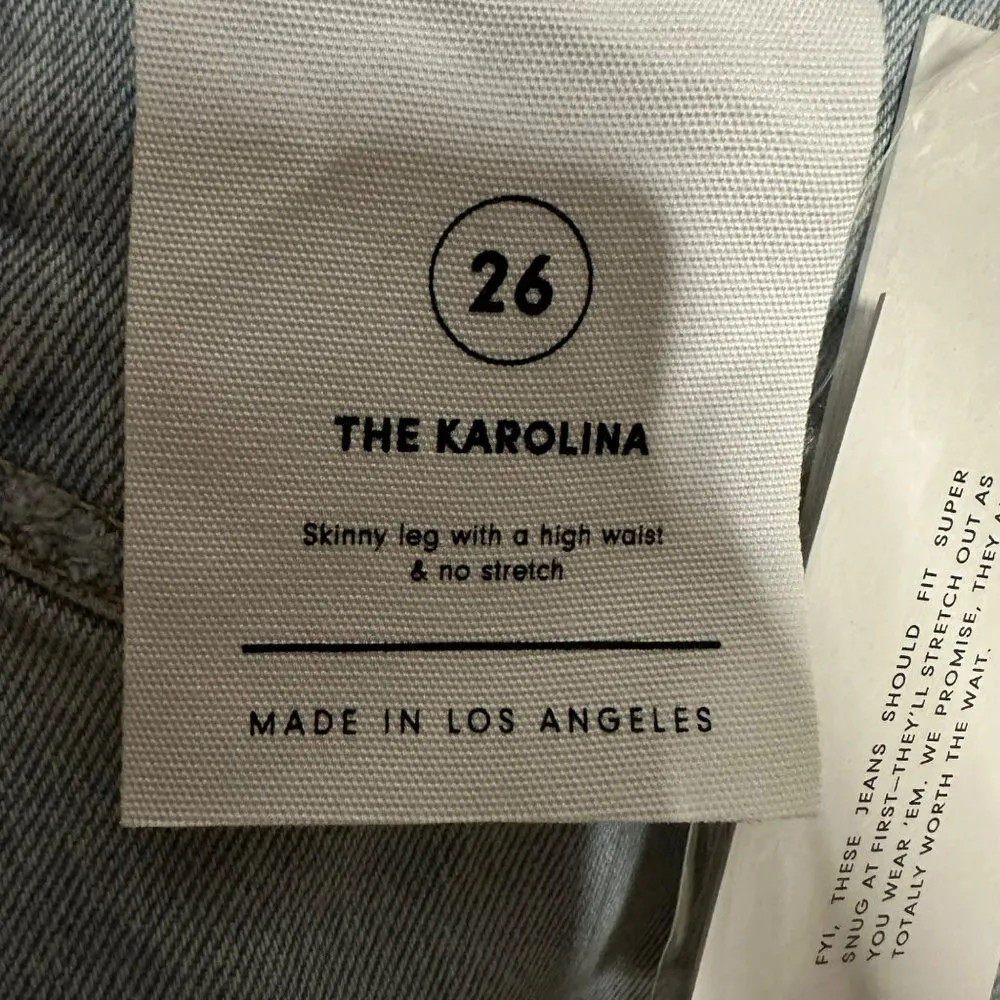 GRLFRND Jeans Karolina High Rise Skinny Jean in Jaggar Distressed Size 26 NWT - Image 7