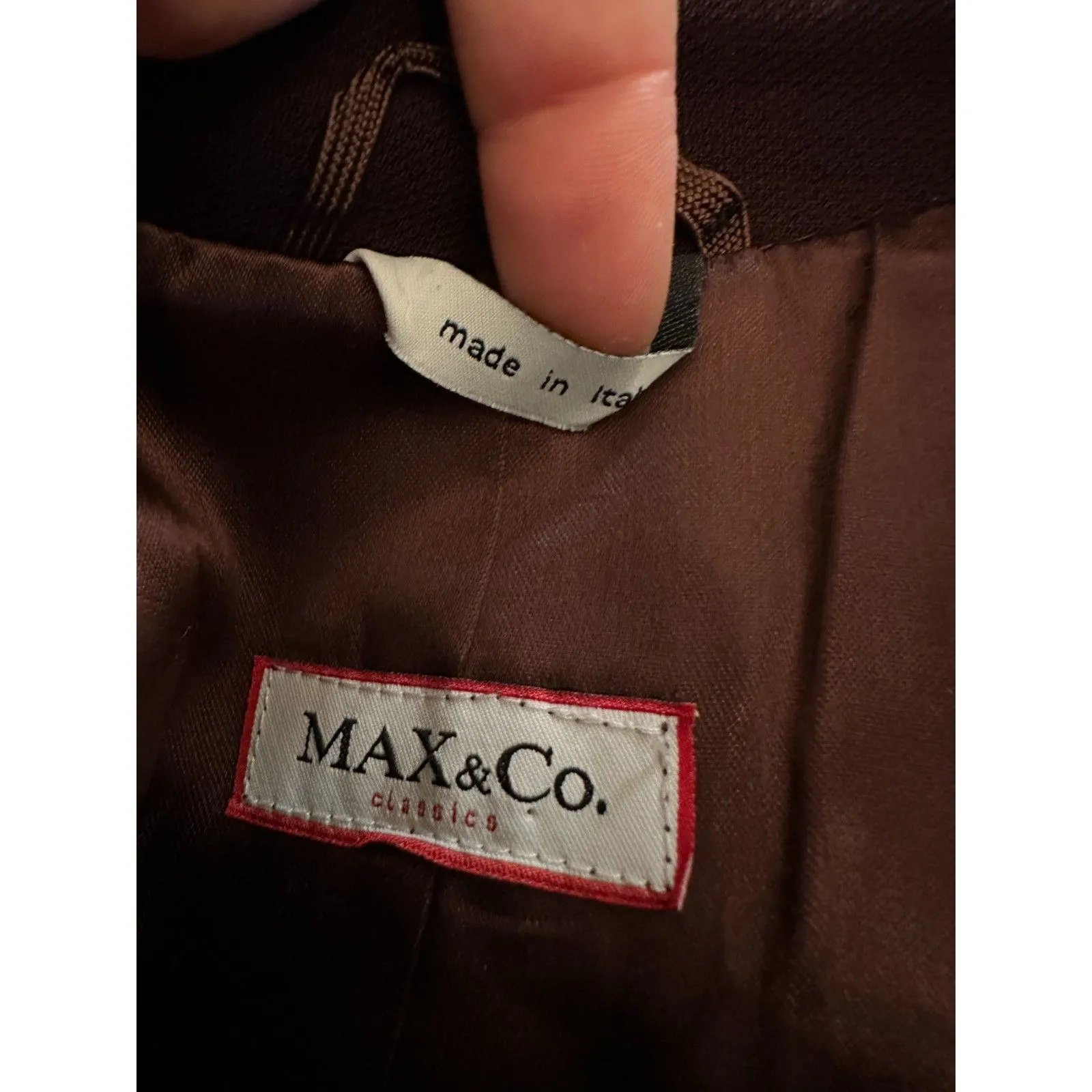 Max & Co. MADE IN ITALY Purple Knee Length 100% Wool Coat Size 8 - Image 5