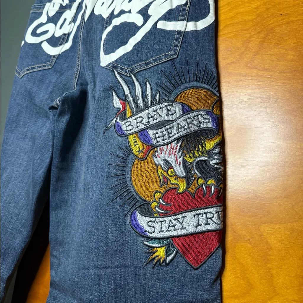 Ed Hardy NWT Denim with Vibrant Embroidery - Image 2
