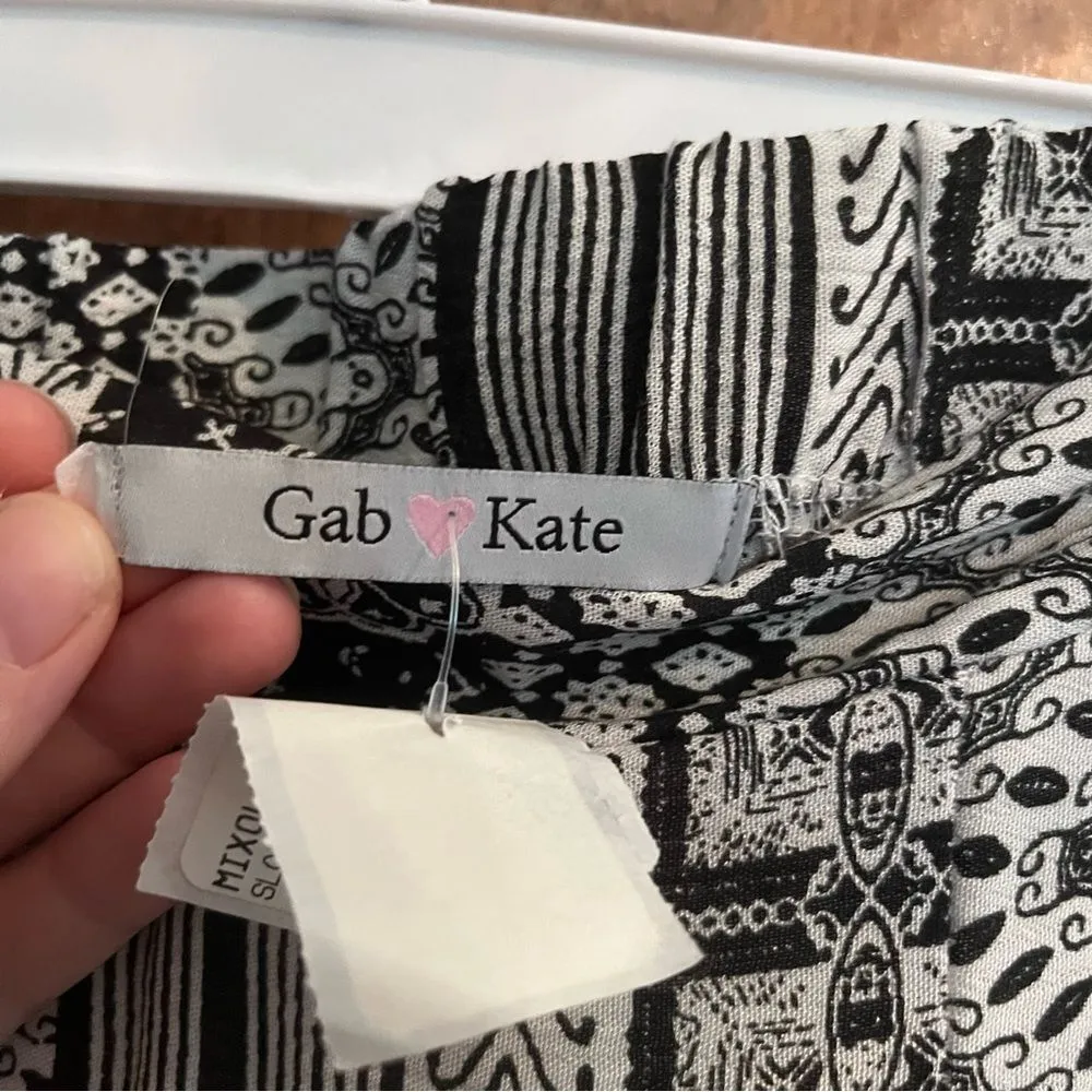 Gab Kate Black and White Sloan Maxi Skirt Size Medium - Image 5