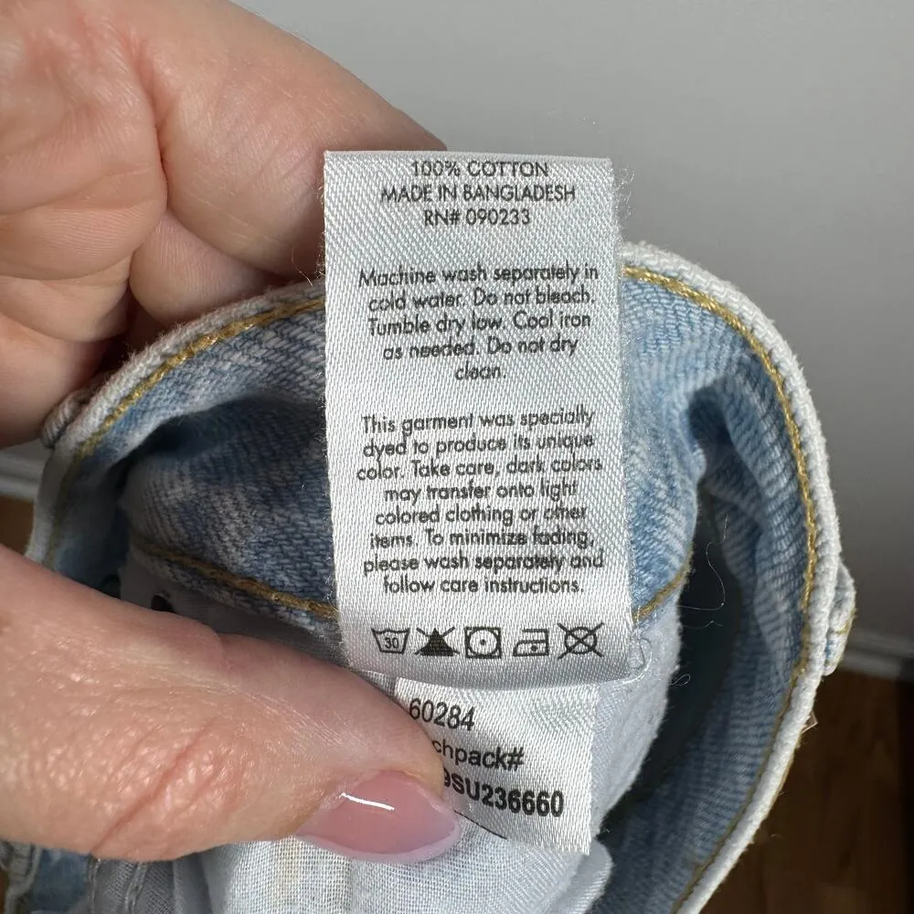 PacSun Denim Shorts Women 28 Blue Vintage High Rise Cut Off Spring Light Wash - Image 7