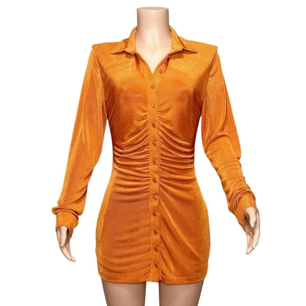 WITH JÉAN Andy Dress, Orange, Small - Image 6