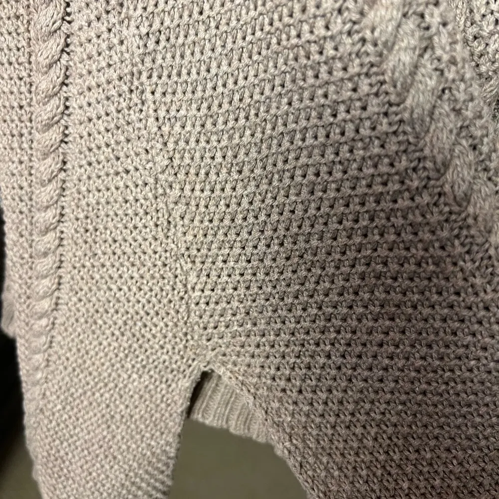 JEANNE PIERRE Tan Cable Knit Crew Neck Sweater - Image 4