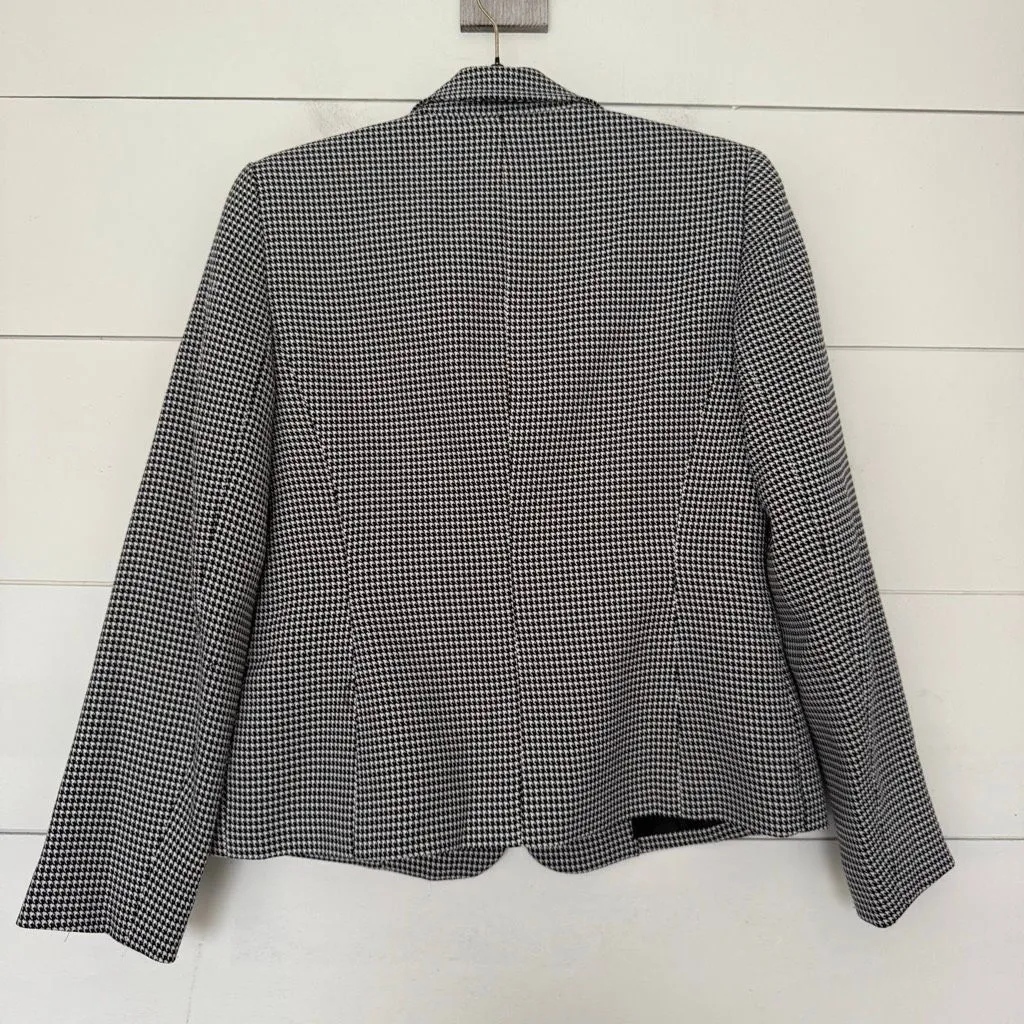 Kasper Women’s 4P Black White Houndstooth Blazer Jacket Office Core Career - Image 3