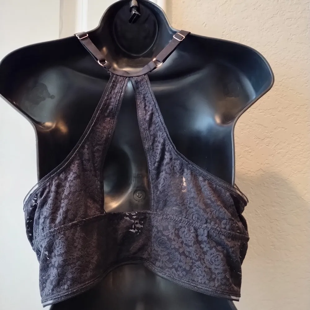 MAIDENFORM Black Wireless Bra Removable Cups Adjustable Straps Bralette XL - Image 2