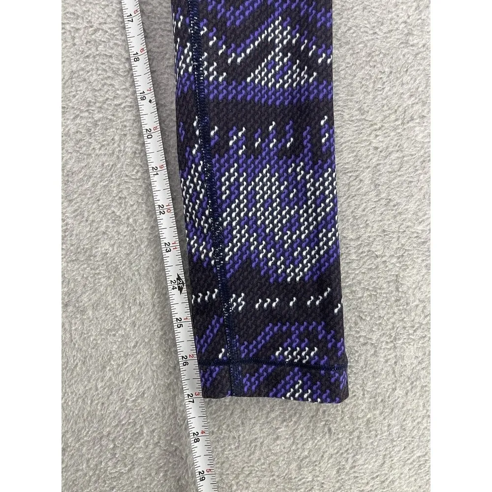 Nike Pro Women's Leggings Purple Abstract Neon Pink size Medium Full Length - Image 7