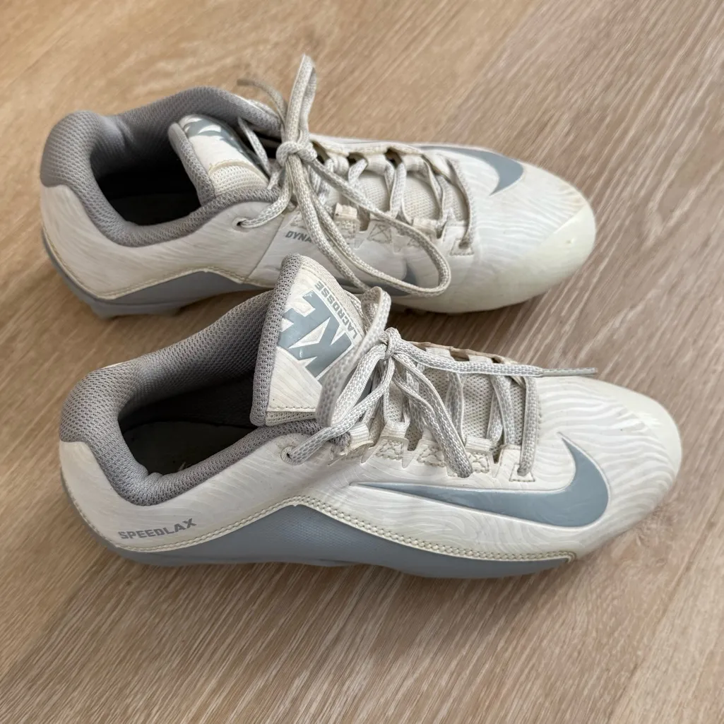 Nike Lacrosse Speedlax 5 Dynamic Fit Cleats Size 8 Women’s EU39 White Gray - Image 5