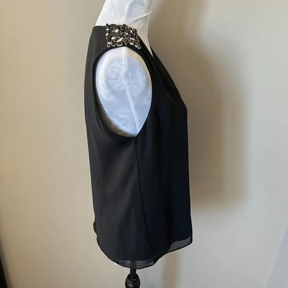 Alice and Olivia Sleeveless Black Blouse Bejeweled Size Small NWT - Image 7