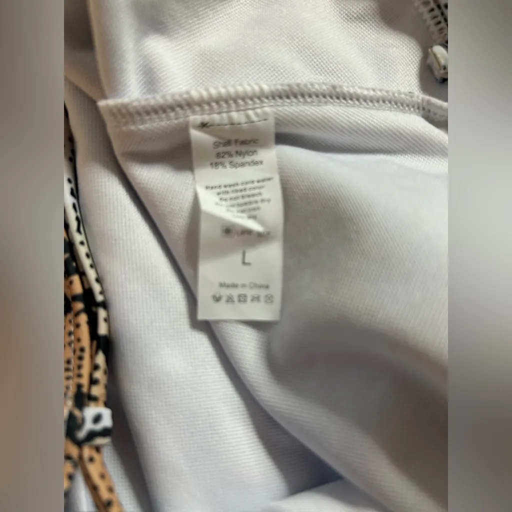 NEW Cheetah High Waisted Bathing Suit Swim Bottoms Strappy XL - Image 3