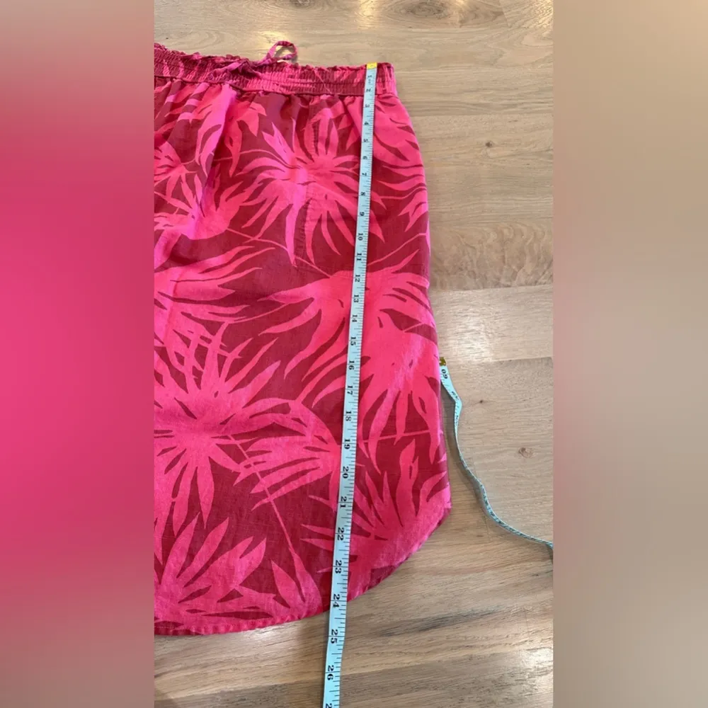 Gap Women Floral Print Maxi Skirt Pink Palms linen cotton blend size medium - Image 9