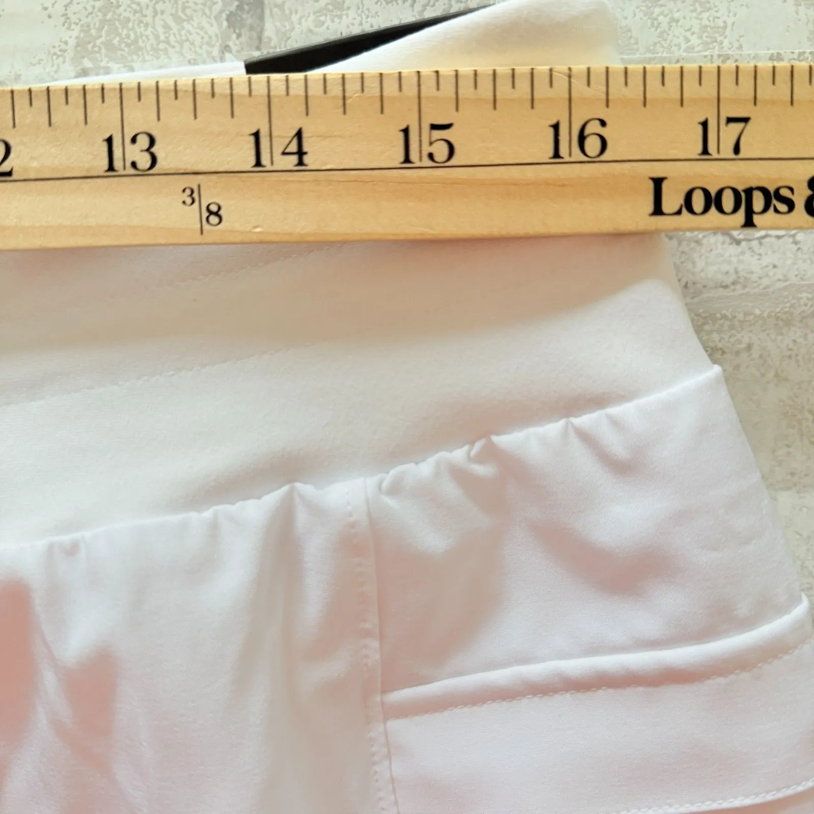 NWT Calia Journey Collection White Mid Rise Short 4" Inseam TrueLight Fabric L Size L - Image 5