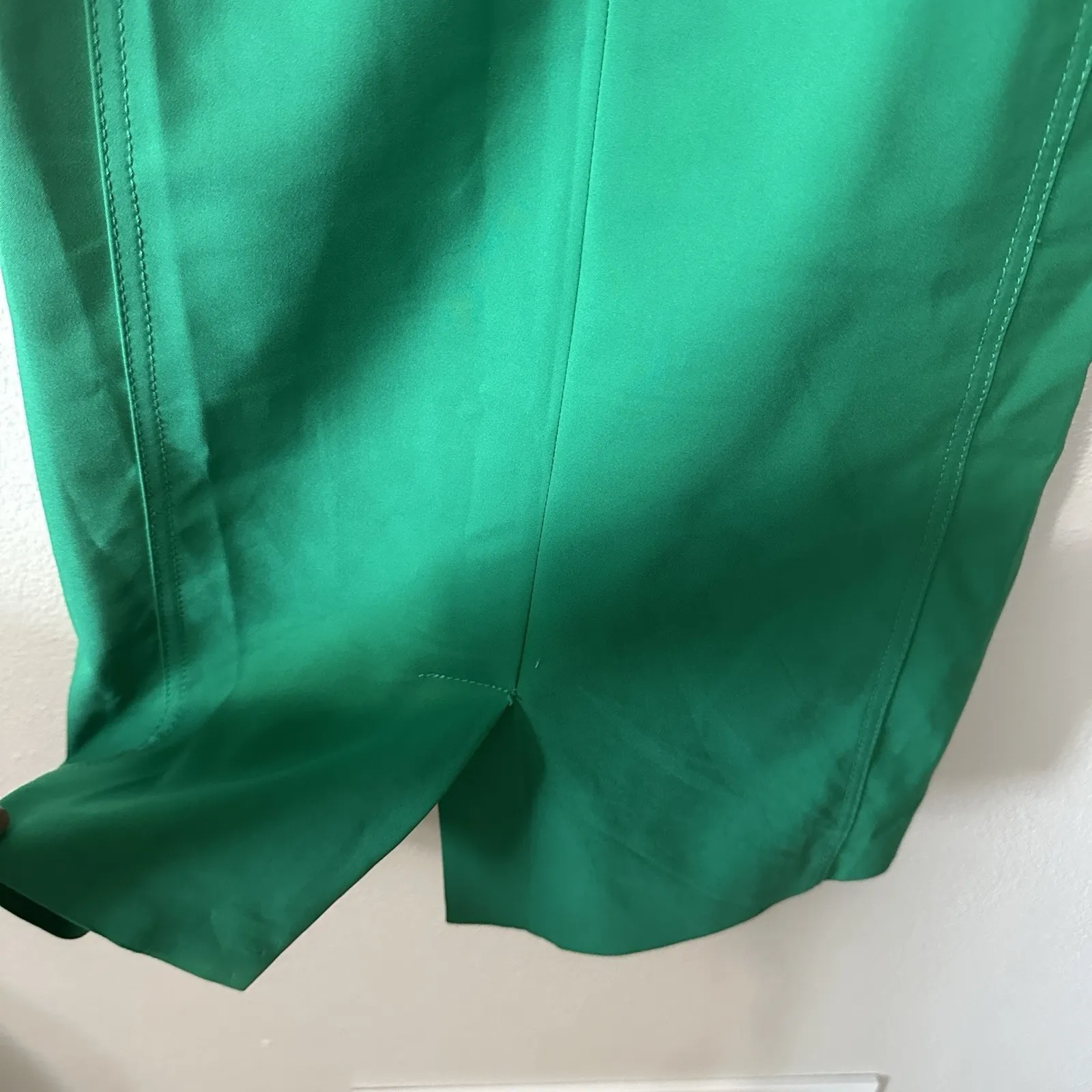 Calvin Klein Kelly Green Shift Size 4 Side Corset Tie Up Dress Career Office - Image 4