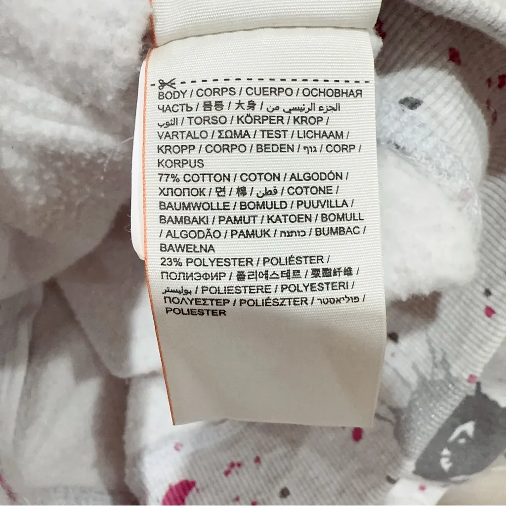 Superdry Orange Label All Over Print Full Zip Sweatshirt Size L Preowned - Image 9