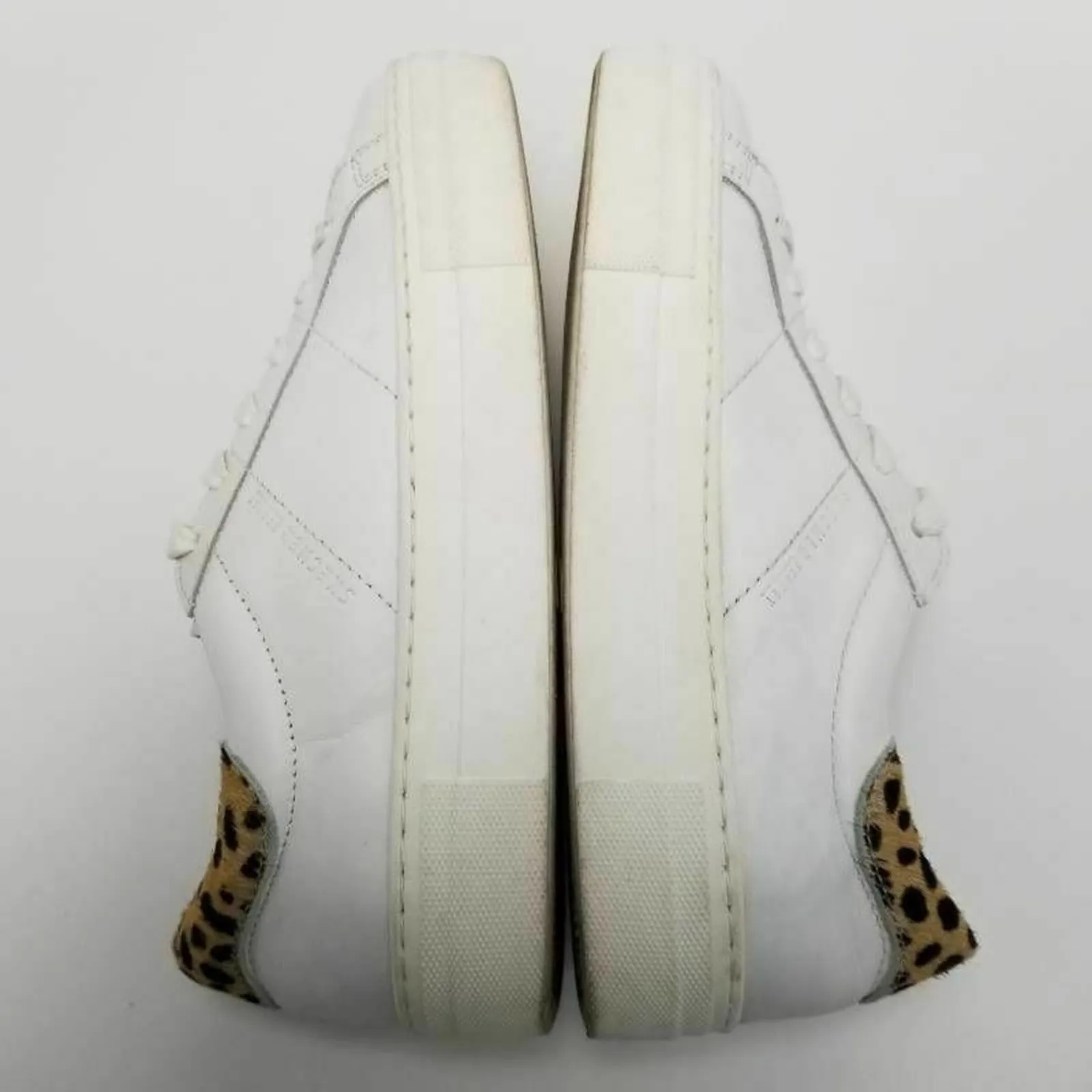 Skechers Womens White Leather Platform Lace Up Sneakers With Animal Print Sz 7.5 - Image 8