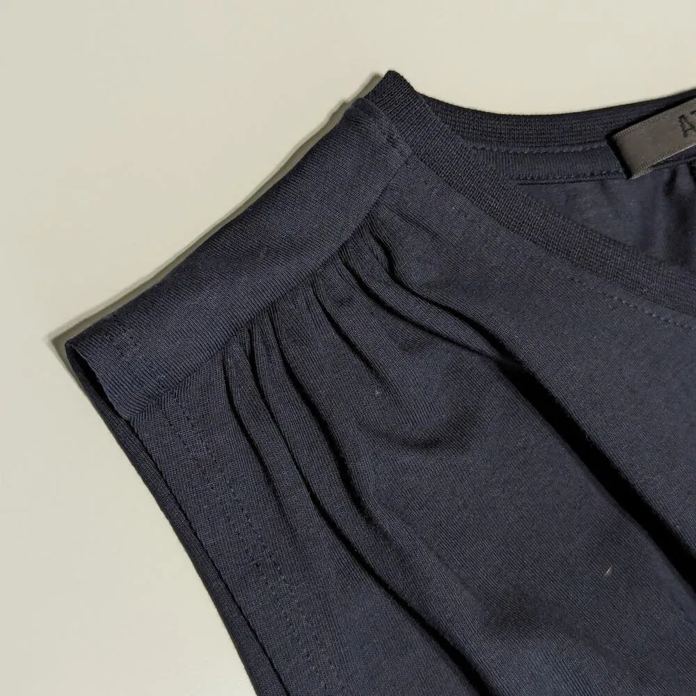 ATM Anthony Thomas Melillo Gathered Stretch Pima Cotton Jersey Mini Dress Blue Size XS - Image 5