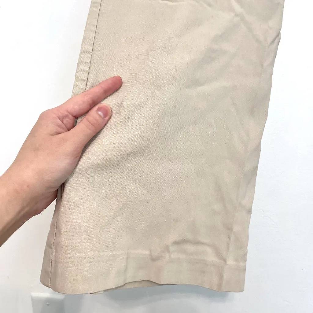 EXPRESS Editor Stretch Mid Rise Wide Leg Trouser Pant Cream Beige Flare ? Work 8 - Image 15