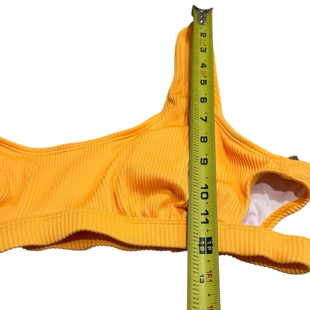 NEW Cupshe Ribbed Backless Cut Out Bikini in Sun Yellow Size L - Image 8