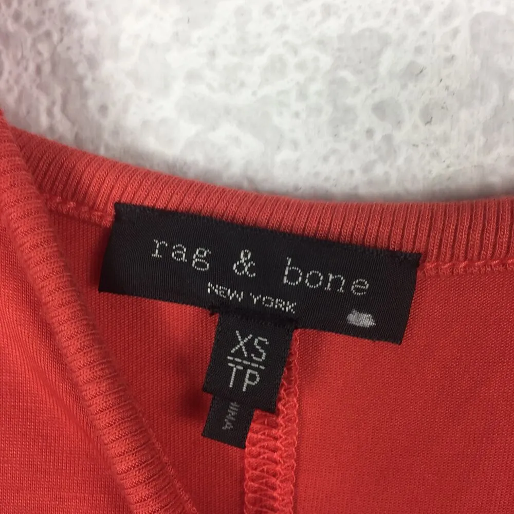 Rag & Bone Allegra Scoop-Neck Tank Midi Dress Size XS Coral Crepe Jersey - Image 5