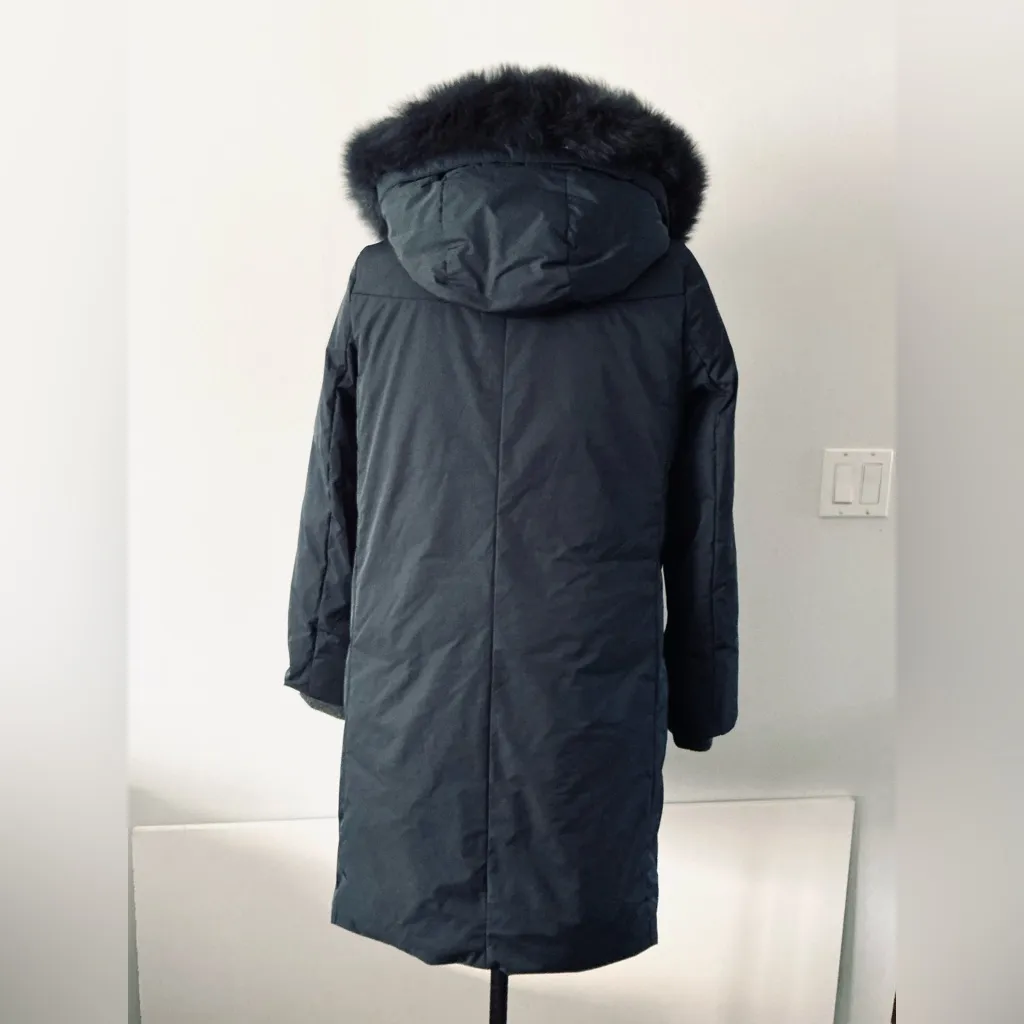 Beautiful EXTRA WARM Real FUR trim coat 🔥🔥 Black - Image 4