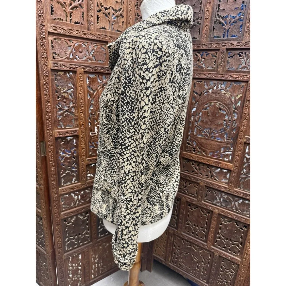 St. John Collection by Marie Gray Knit Jacket Blazer Size 8 Cream Black Vtg - Image 7