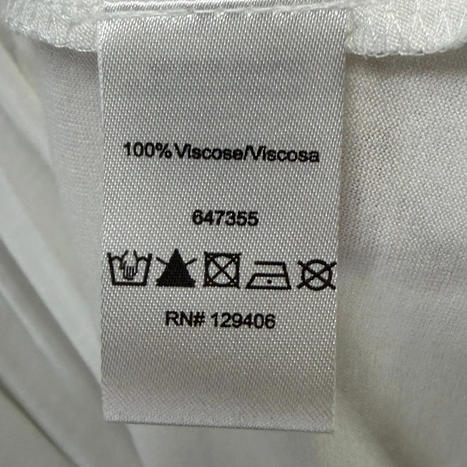 Venus Dress Womens L White Viscose Nailhead V Neck Beach Swimsuit Cover Up - Image 11