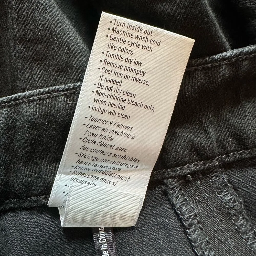 black button down denim mini skirt size 26 - Image 6