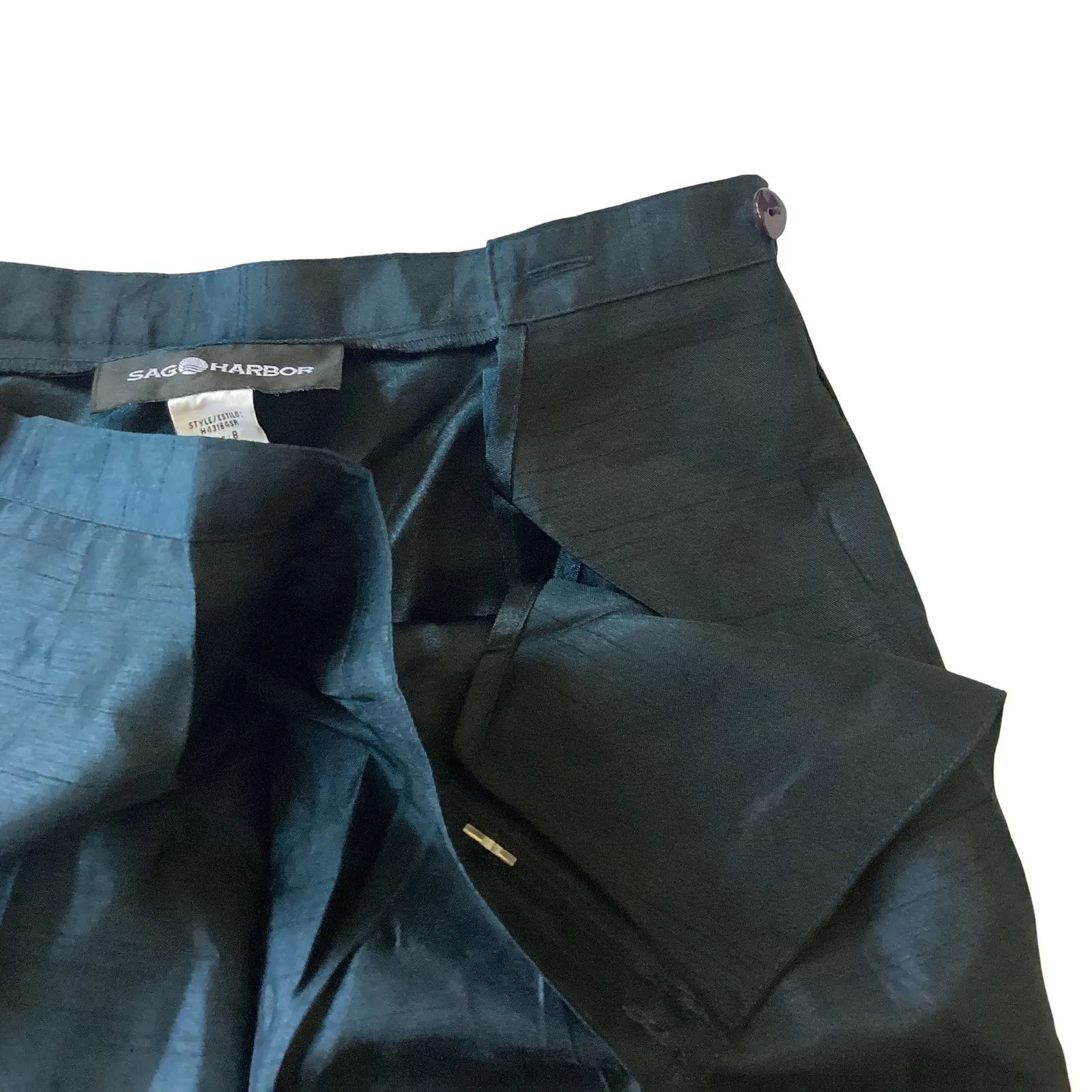 Sag Harbor Satin Dress Pants Black Size 8 - Image 3