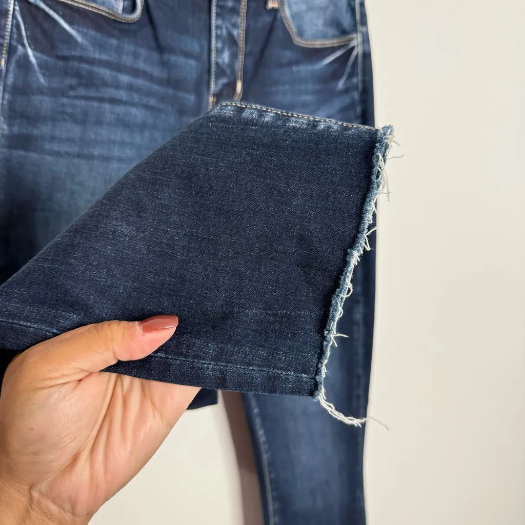 L'agence Margot‎ High Rise Skinny Super Stretch Cropped Columbia Raw Hem Size 25 - Image 6