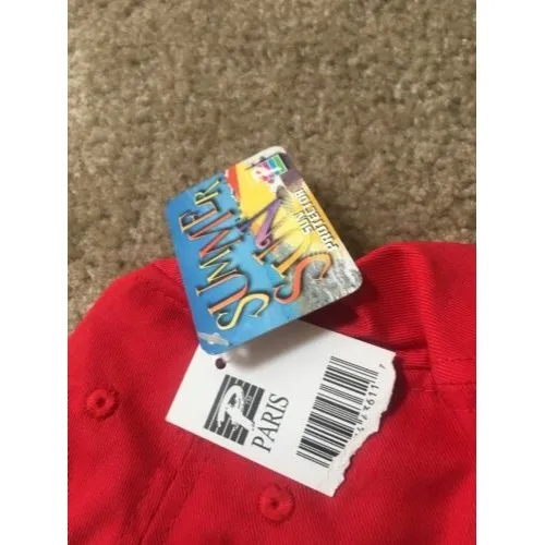 Paris Accessories Ladies Adult Unisex Red Bucket Hat One Size - Image 2