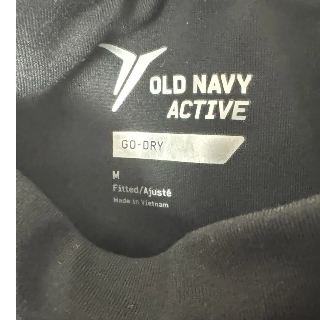 Old Navy Active  Athletic Sporty Workout Black Go-Dry Leggings with Mesh Sz M - Image 4